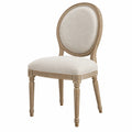 Chaise de salle à manger 50 x 55 x 98 cm en bois beige avec assise rembourrée style classique