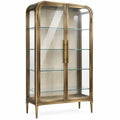 Vitrine 100 x 45 x 200 cm en métal doré et verre style art déco